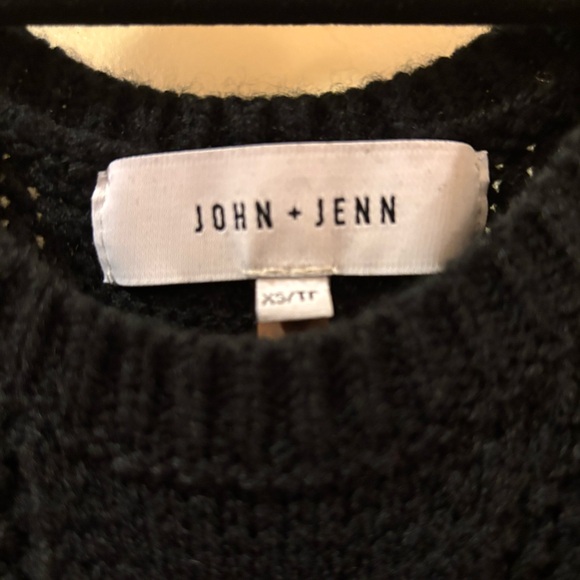 John + Jenn by Line Lina Cold Shoulder Sweater in Caviar - Picture 3 of 5